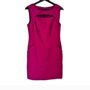 Anne Klein Women's Elegant Magenta Sheath Sleeveless Dress Sz 12